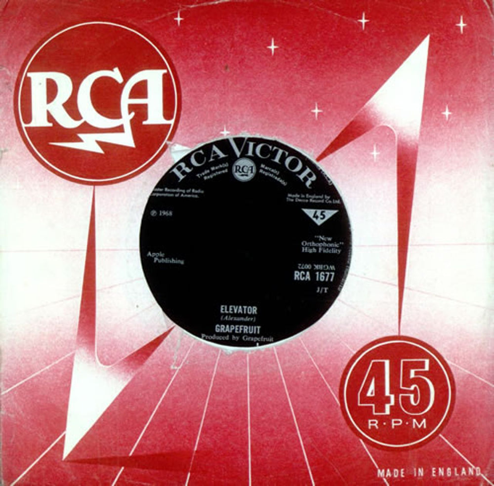 Grapefruit Elevator UK 7" vinyl single (7 inch record / 45) RCA1677