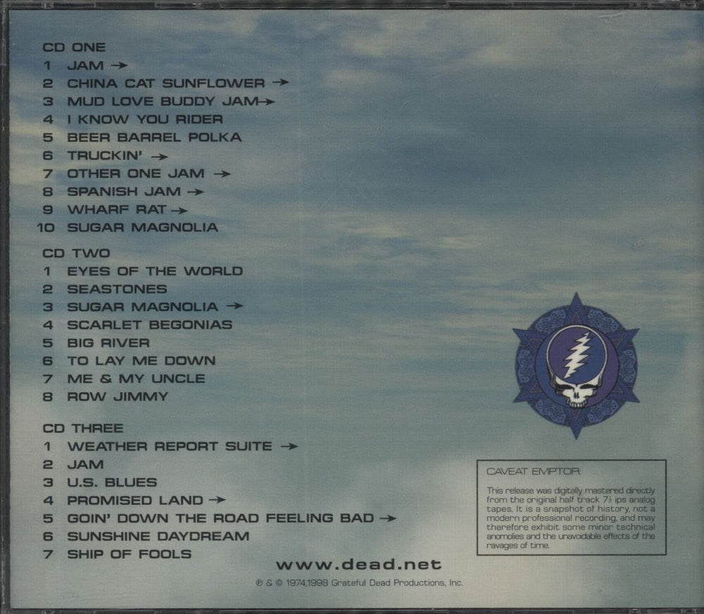 Grateful Dead Dick's Picks Volume Twelve US 3-CD album set (Triple CD)