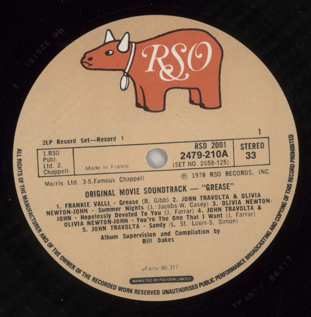 Grease Grease French 2-LP vinyl record set (Double LP Album) ESA2LGR867783