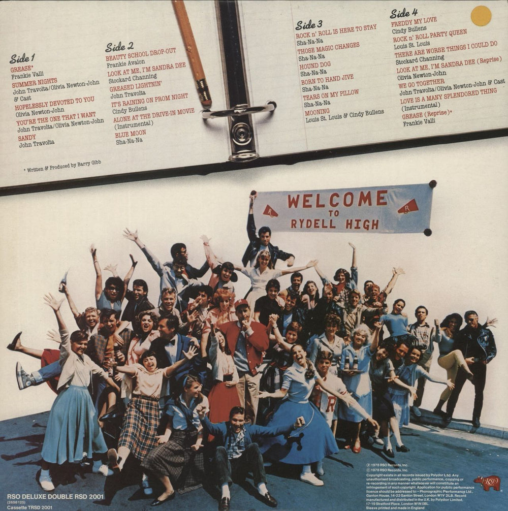 Grease Grease - Price Sticker UK 2-LP vinyl record set (Double LP Album)