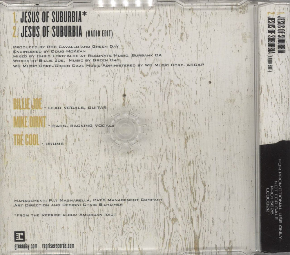 Green Day Jesus Of Suburbia UK Promo CD single (CD5 / 5")