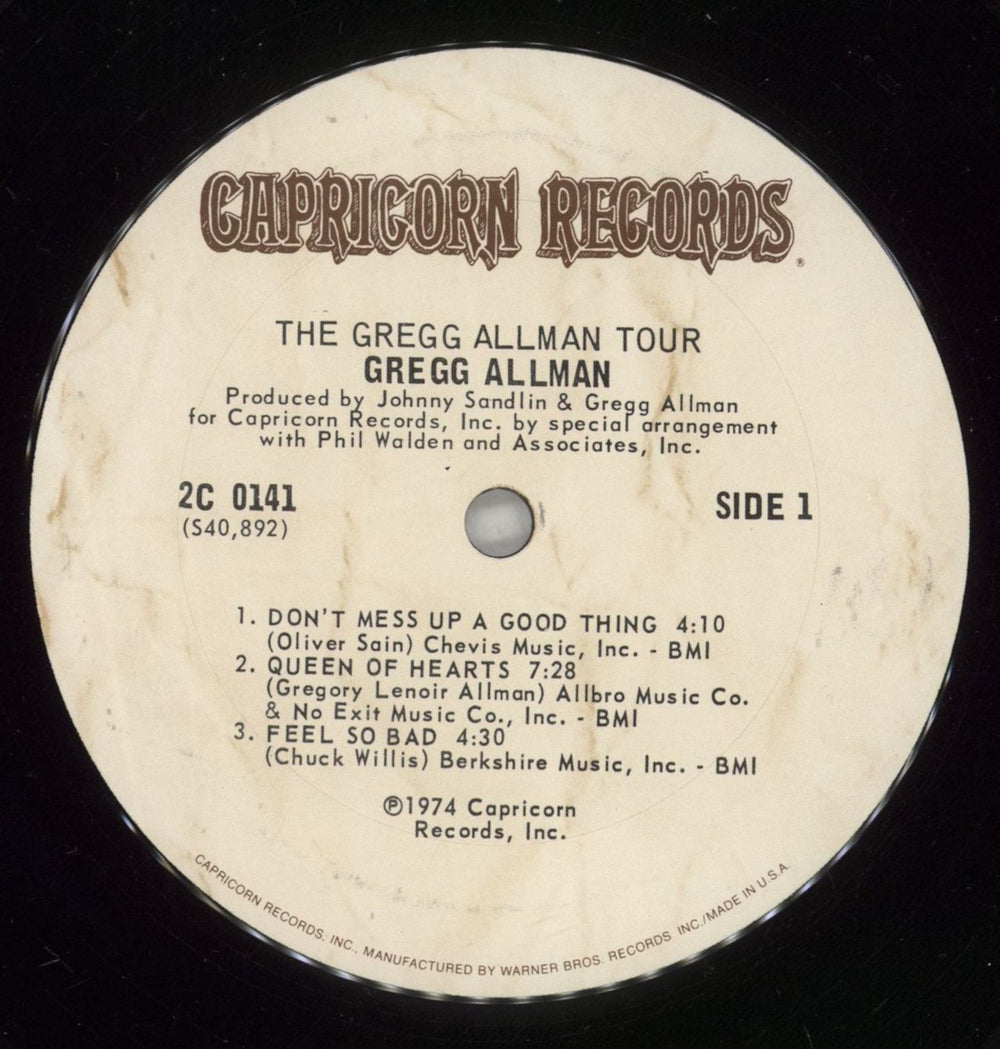 Gregg Allman The Gregg Allman Tour US 2-LP vinyl record set (Double LP Album) GGA2LTH766549
