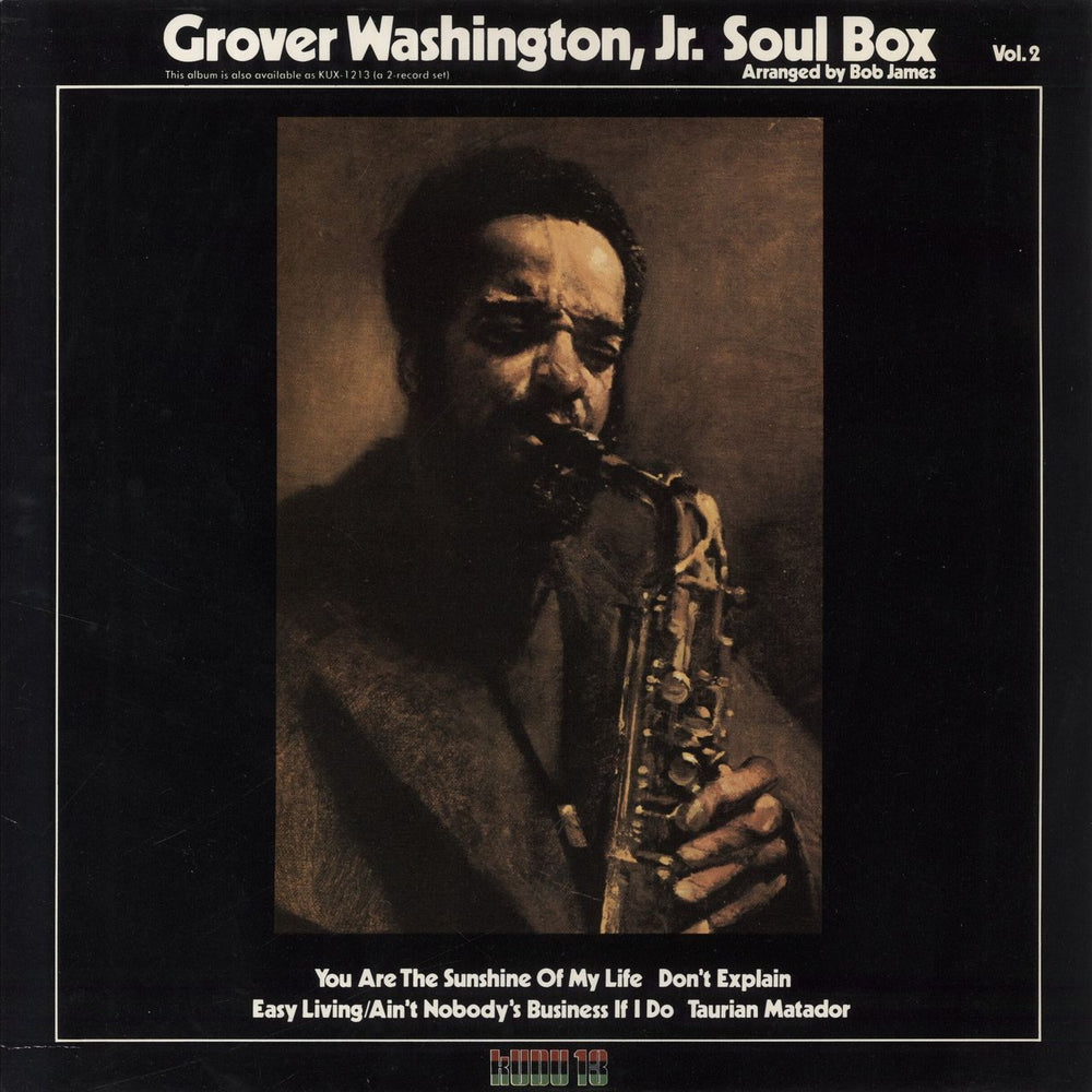 Grover Washington Soul Box Volume 2 US vinyl LP album (LP record) KU-13