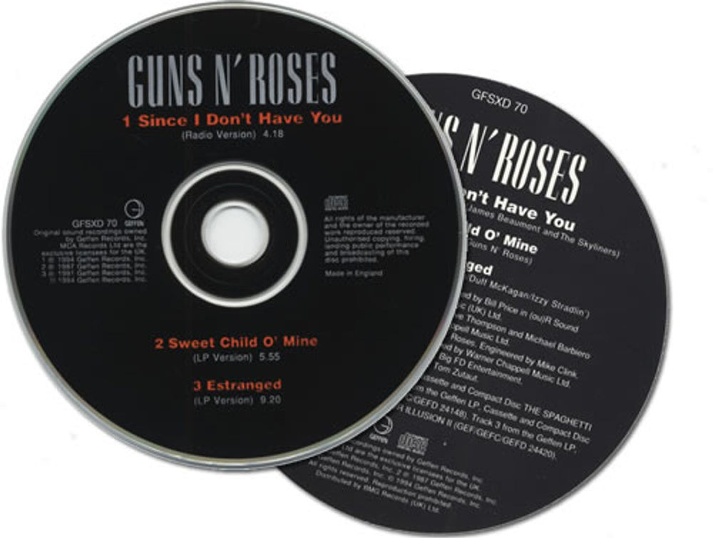 Guns N Roses Since I Don't Have You - Metal Tin UK CD single (CD5 / 5") GNRC5SI29111