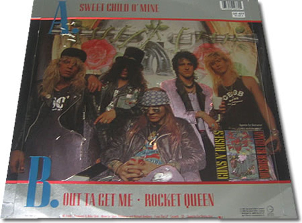 Guns N Roses Sweet Child O' Mine - Metallic sleeve - EX UK 12" vinyl single (12 inch record / Maxi-single) GNR12SW393254