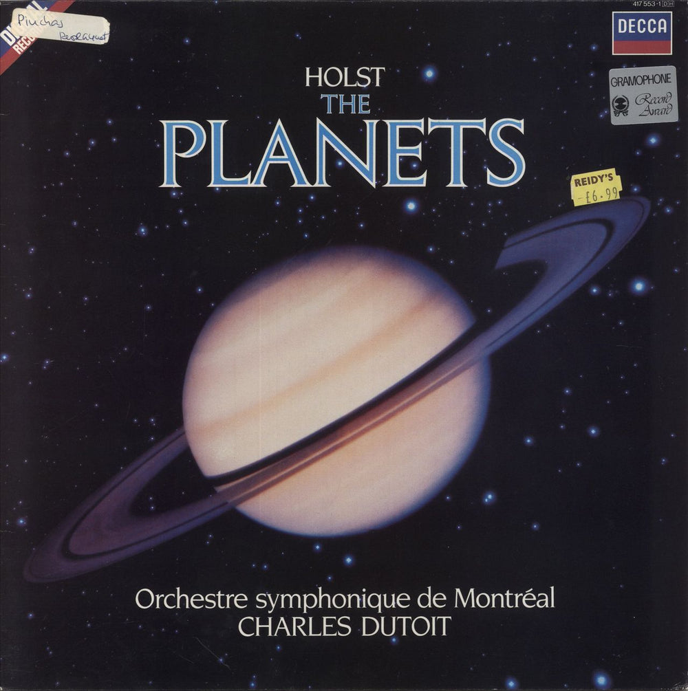 Gustav Holst The Planets Dutch vinyl LP album (LP record) 417553-1