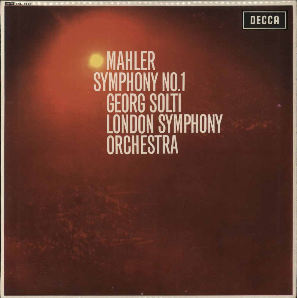 Gustav Mahler Symphony No. 1 - 2nd UK vinyl LP album (LP record) SXL6113