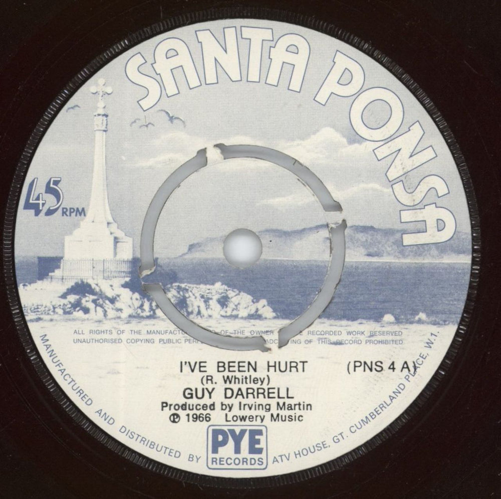 Guy Darrell I've Been Hurt - 4pr UK 7" vinyl single (7 inch record / 45) PNS4