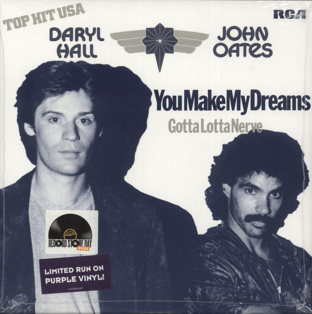 Hall & Oates You Make My Dreams - RSD 2021 - Purple Vinyl - Sealed UK 7" vinyl single (7 inch record / 45) 19439851687