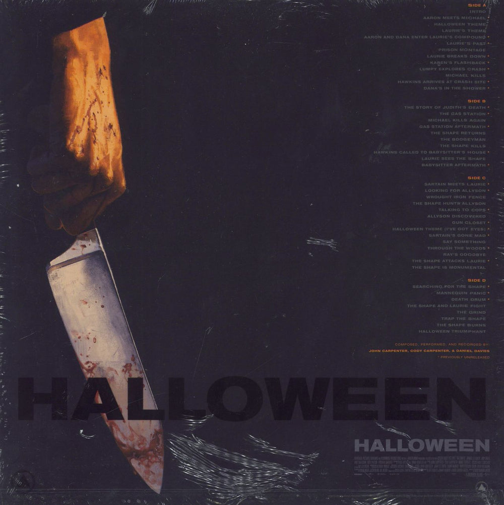 Halloween (+ Sequels) Halloween - Orange/Black vinyl - Sealed US 2-LP vinyl record set (Double LP Album) 843563120866