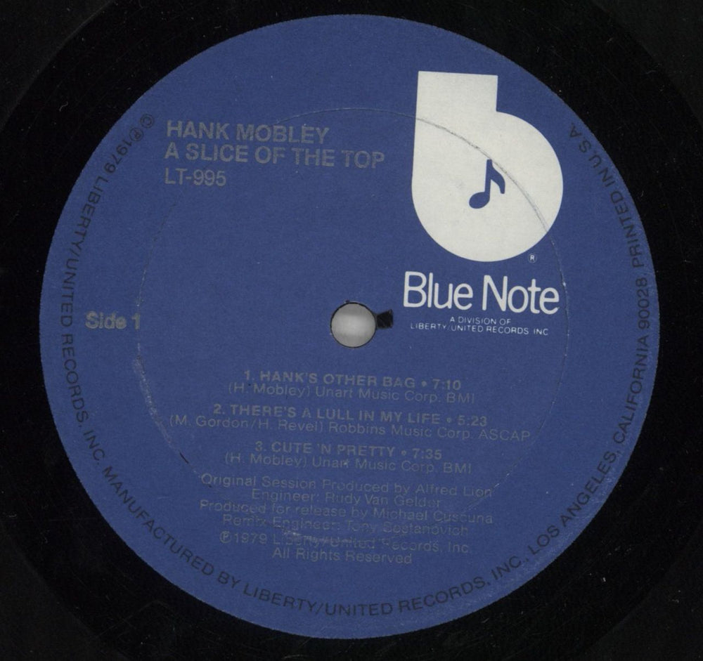 Hank Mobley A Slice Of The Top - Shrink US vinyl LP album (LP record) HMOLPAS873768