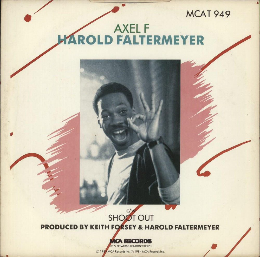 Harold Faltermeyer Axel F UK 12" vinyl single (12 inch record / Maxi-single)