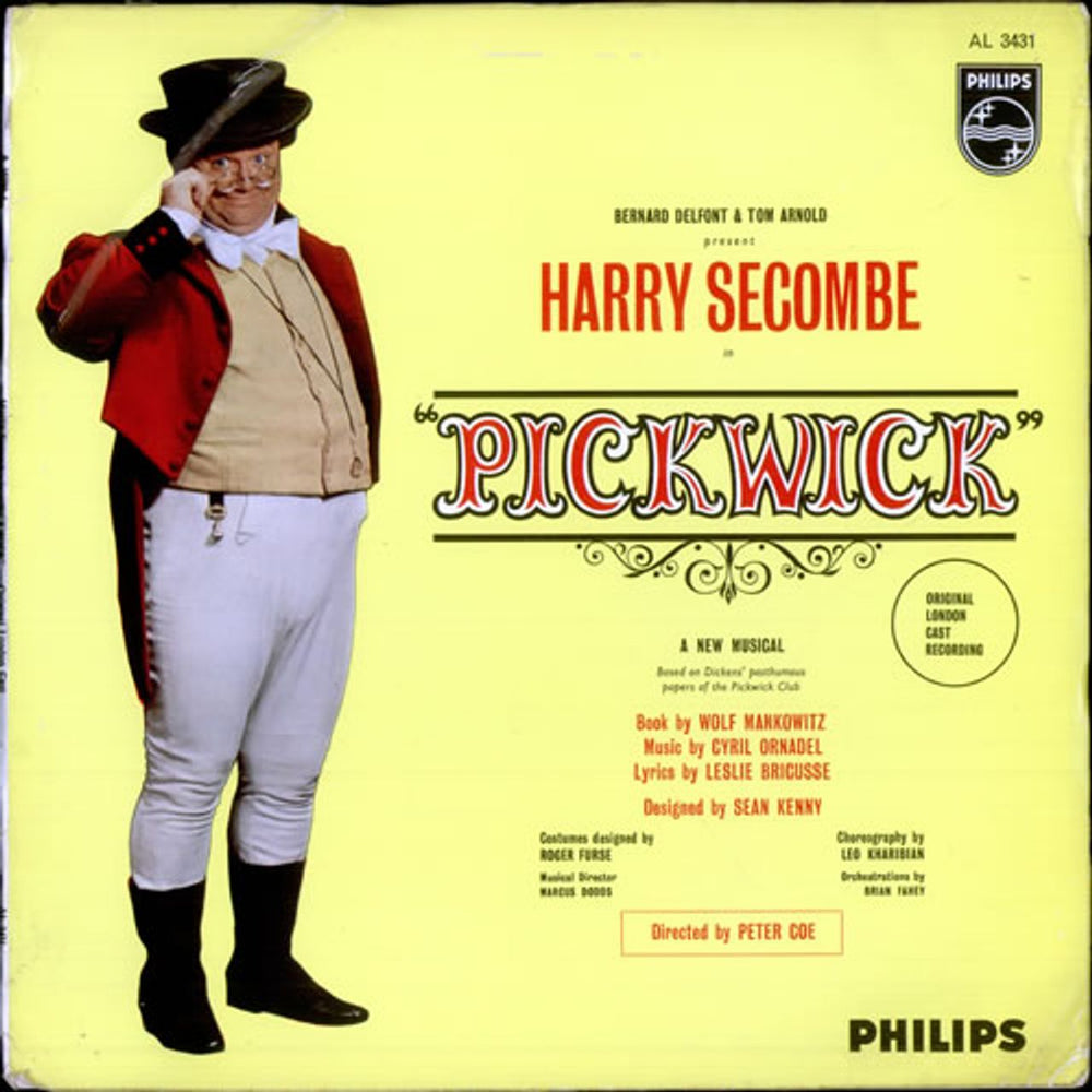 Harry Secombe Pickwick UK vinyl LP album (LP record) AL3431