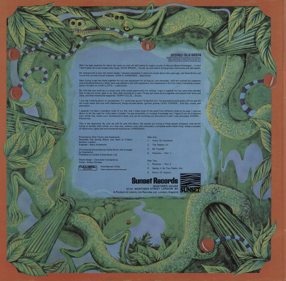 Hawkwind Hawkwind UK vinyl LP album (LP record)