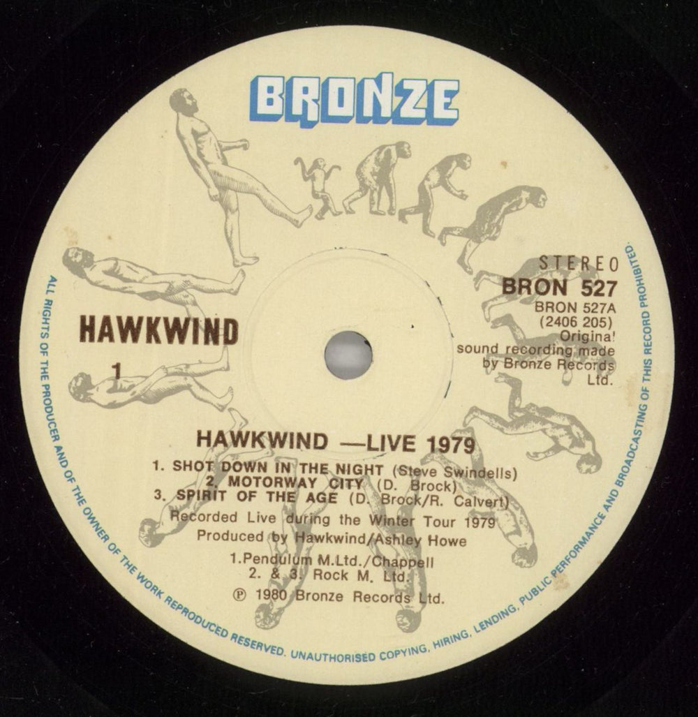 Hawkwind Live Seventy Nine UK vinyl LP album (LP record) HWKLPLI64319