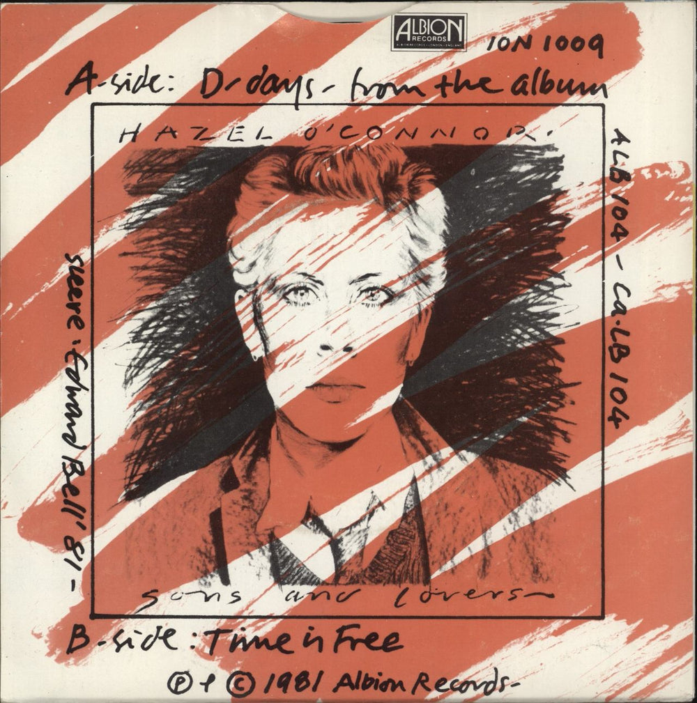 Hazel O'Connor D-Days UK 7" vinyl single (7 inch record / 45)