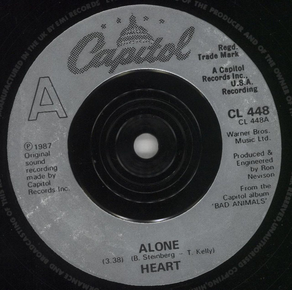 Heart Alone UK 7" vinyl single (7 inch record / 45) HEA07AL103566