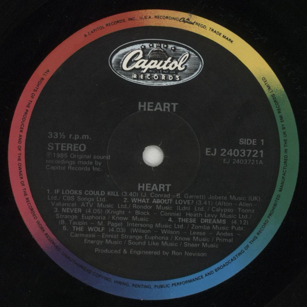 Heart Heart UK vinyl LP album (LP record) HEALPHE525932