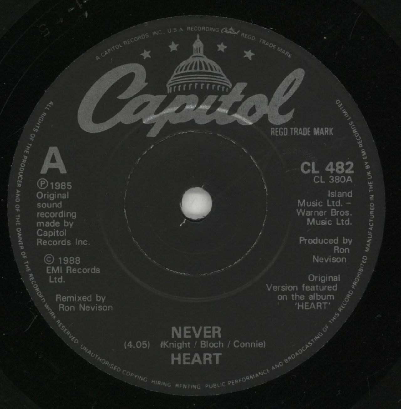 Heart Never - Solid UK 7" vinyl single (7 inch record / 45) HEA07NE865670