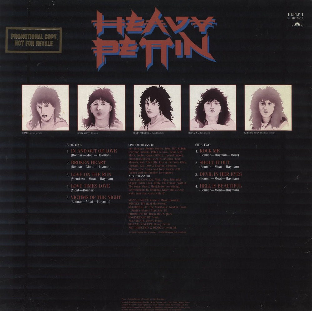 Heavy Pettin Lettin' Loose - Gold promo stamped - EX UK vinyl LP album (LP record)