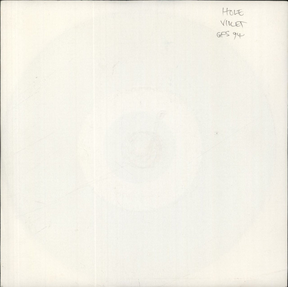 Hole Violet - White Label Test Pressing UK 7" vinyl single (7 inch record / 45) HLE07VI846159