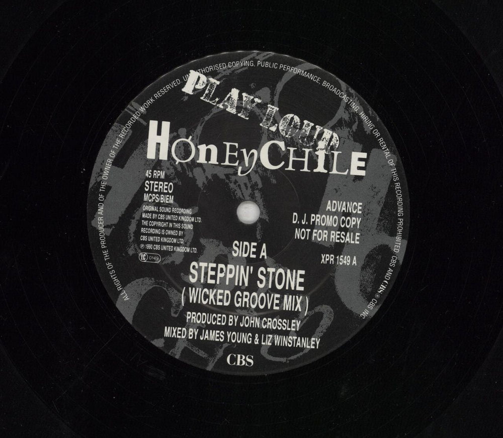 Honey Chile Steppin' Stone UK Promo 12" vinyl single (12 inch record / Maxi-single)