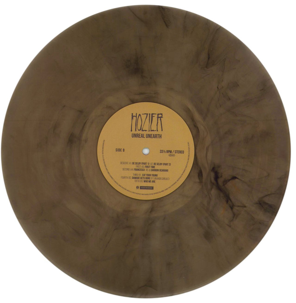 Hozier Unreal Unearth - Light Umber Vinyl UK 2-LP vinyl record set (Double LP Album) H222LUN851218