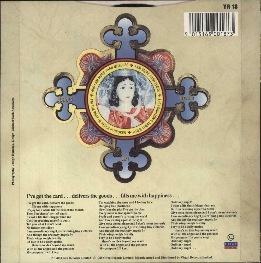 Hue & Cry Ordinary Angel UK 7" vinyl single (7 inch record / 45) 5015165001873