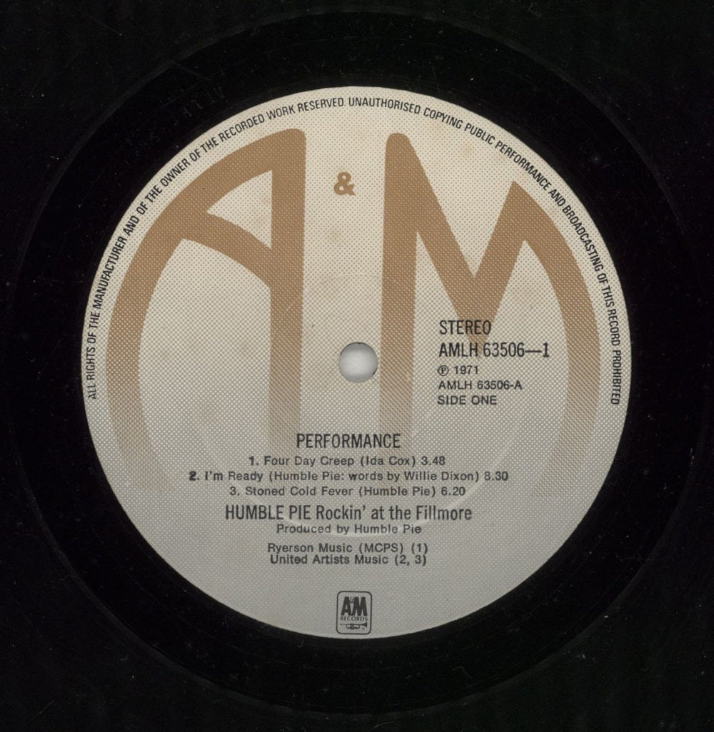 Humble Pie Performance: Rockin' The Fillmore - 2nd UK 2-LP vinyl record set (Double LP Album) HMB2LPE393902