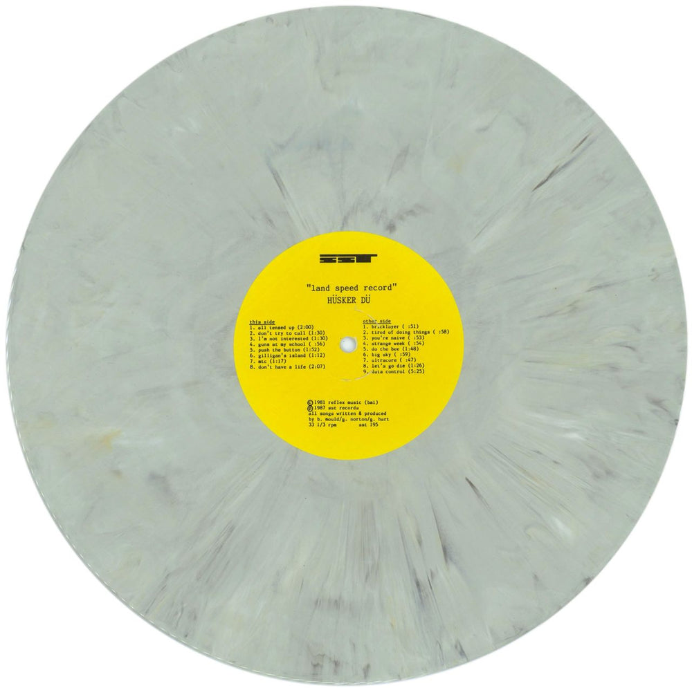 Husker Du Land Speed Record - Grey Marble Vinyl US vinyl LP album (LP record) HDULPLA869938