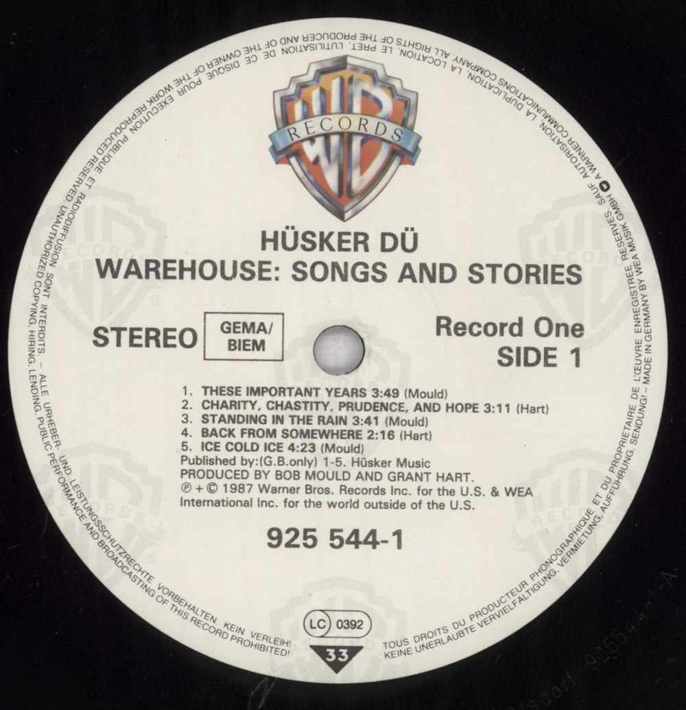 Husker Du Warehouse: Songs And Stories - Shrink German 2-LP vinyl record set (Double LP Album) HDU2LWA839202