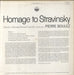 Igor Stravinsky Homage To Stravinsky US vinyl LP album (LP record)