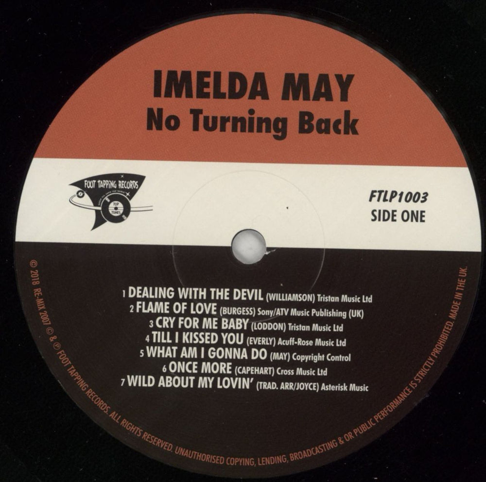 Imelda May No Turning Back UK vinyl LP album (LP record) IM-LPNO845125