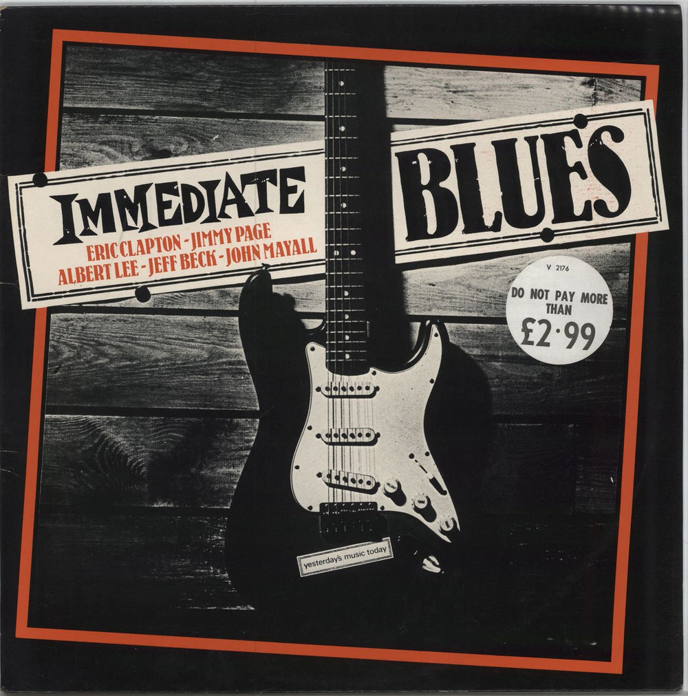 Immediate Label Immediate Blues - stickered p/s UK vinyl LP album (LP record) V2176