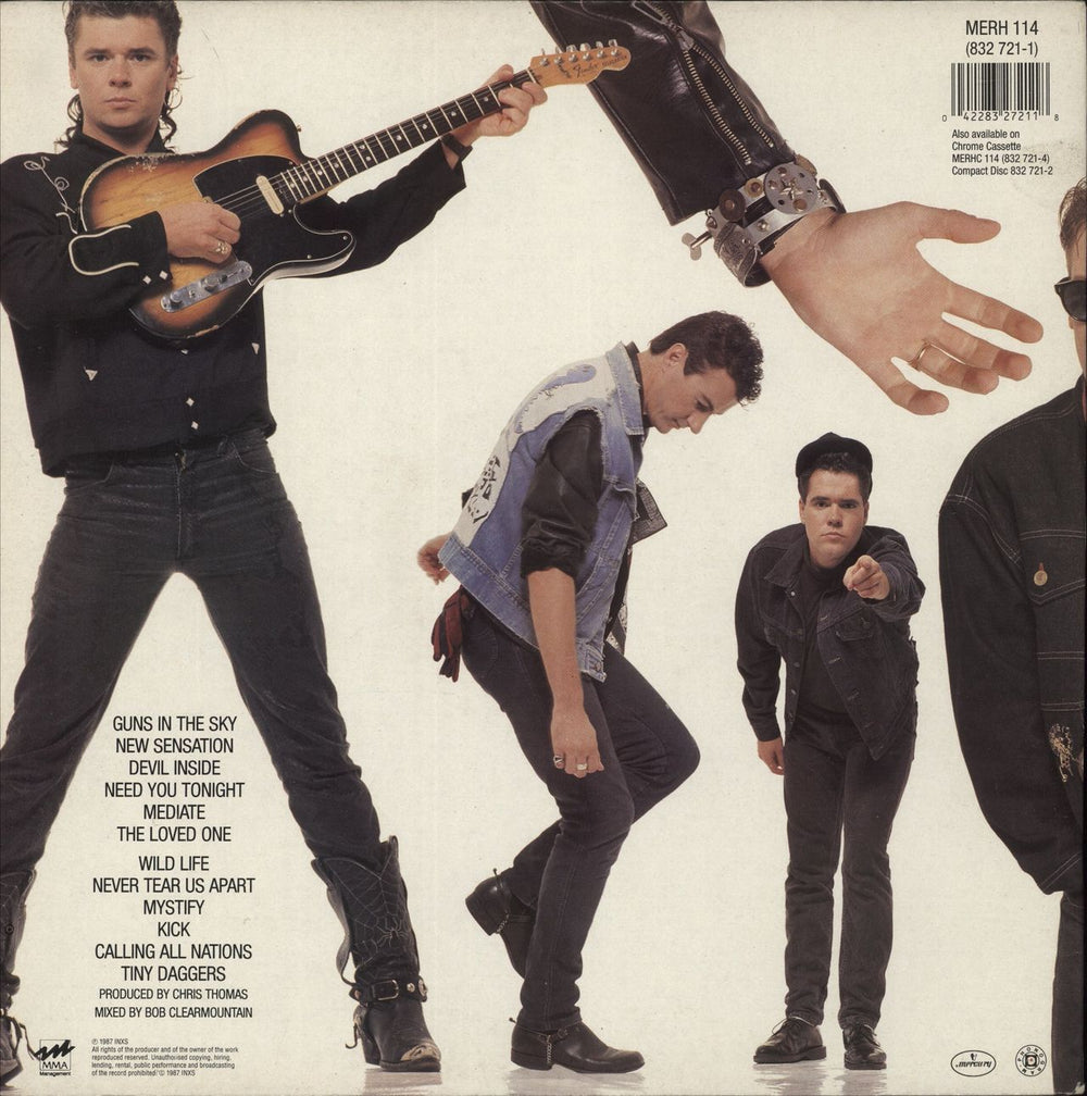 Inxs Kick - Red Hype Sticker UK vinyl LP album (LP record) 042283272118