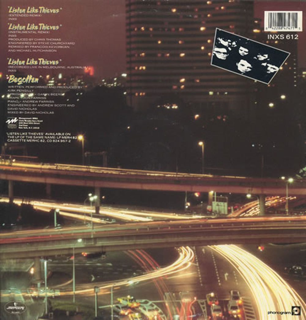 Inxs Listen Like Thieves US 12" vinyl single (12 inch record / Maxi-single) INX12LI198466