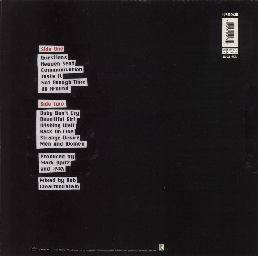 Inxs Welcome To Wherever You Are - EX UK vinyl LP album (LP record) 731451250712