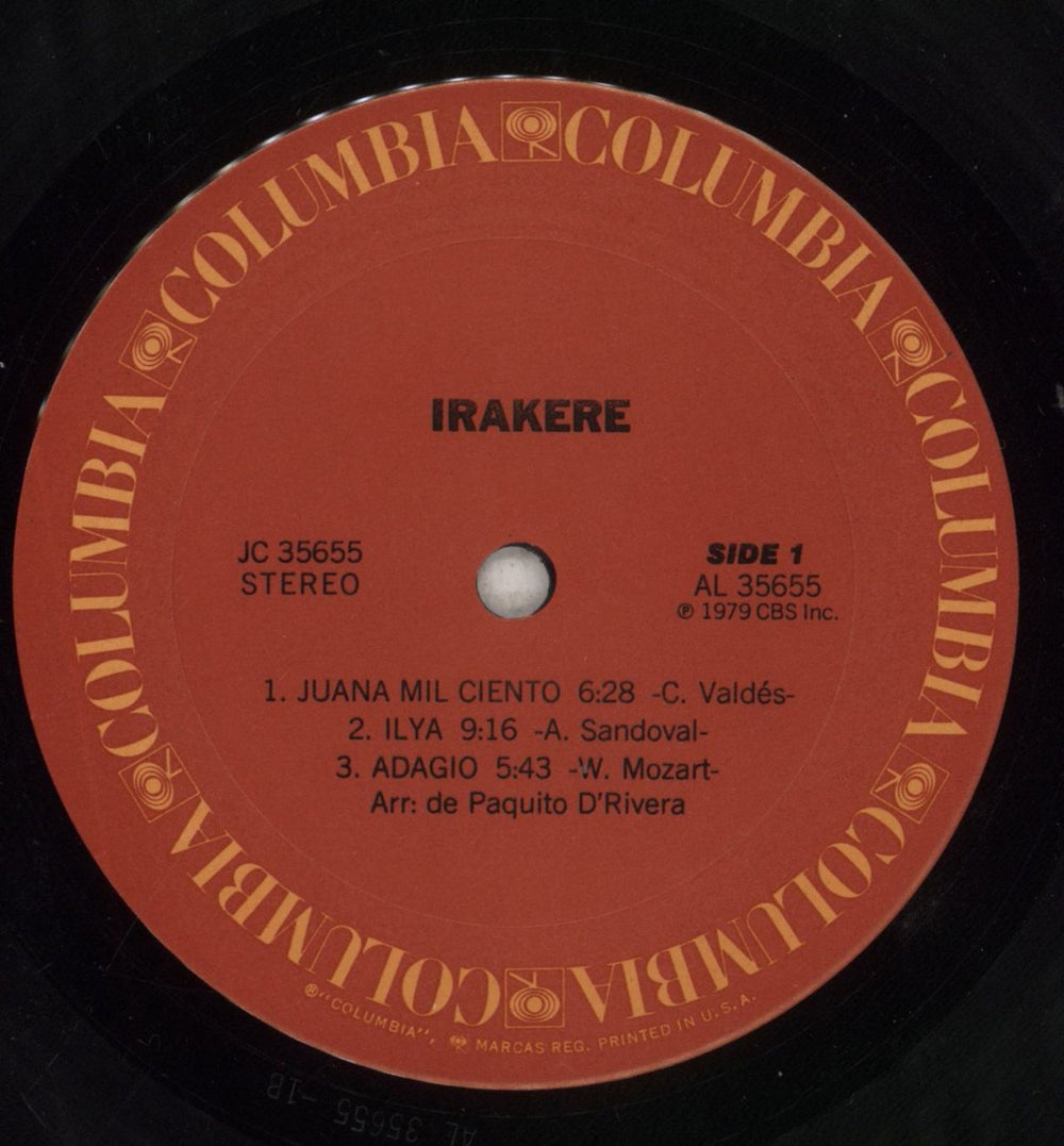 Irakere Irakere US vinyl LP album (LP record) ITVLPIR855994