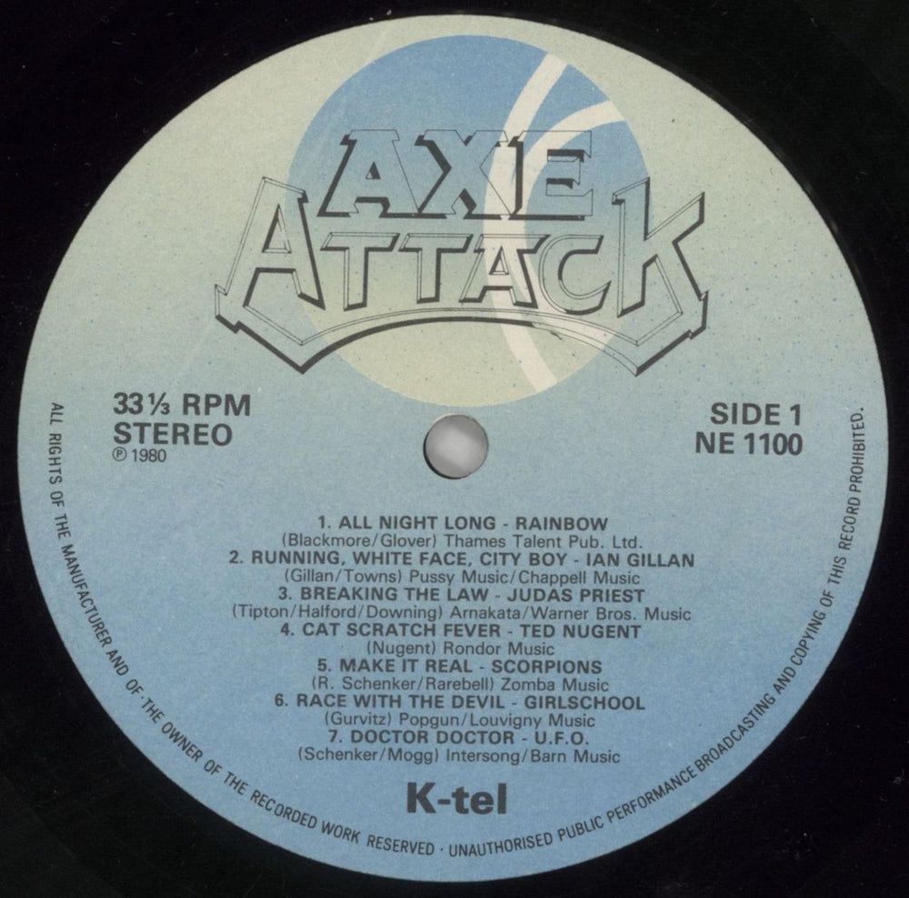 Iron Maiden Axe Attack - 1st UK vinyl LP album (LP record) IROLPAX314017