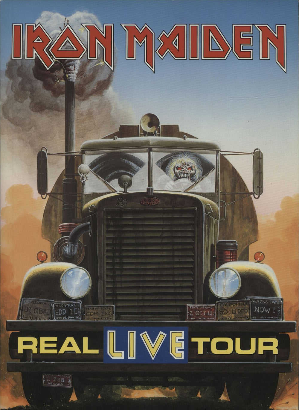Iron Maiden Real Live Tour + Merch Insert UK tour programme TOUR PROGRAM