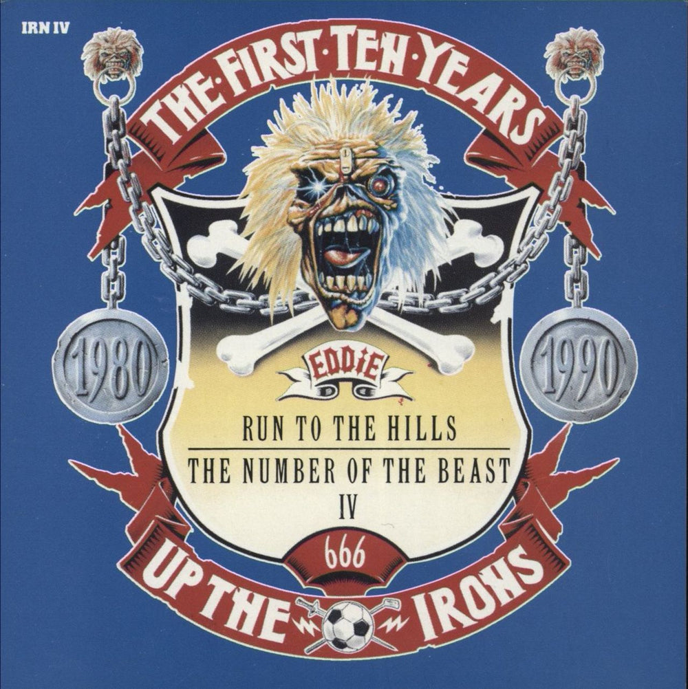 Iron Maiden Run To The Hills - Stickered + Voucher UK CD single (CD5 / 5")