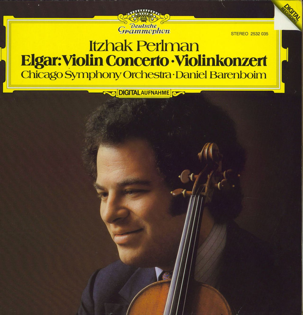 Itzhak Perlman Elgar: Violin Concerto German vinyl LP album (LP record) 2532035