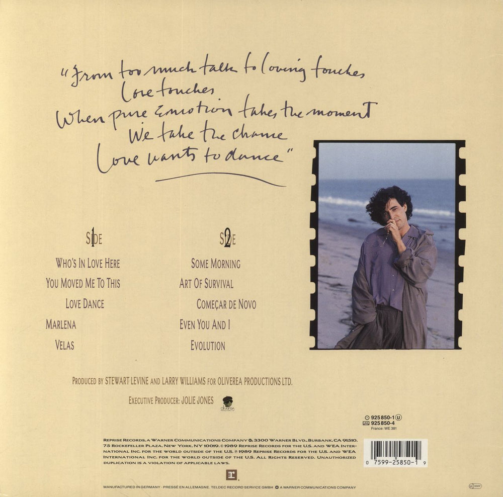 Ivan Lins Love Dance German vinyl LP album (LP record) IV7LPLO859192