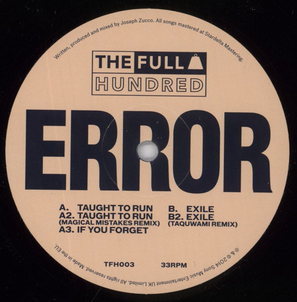 J£ZUS MILLION Error UK 12" vinyl single (12 inch record / Maxi-single) 6Y912ER831451