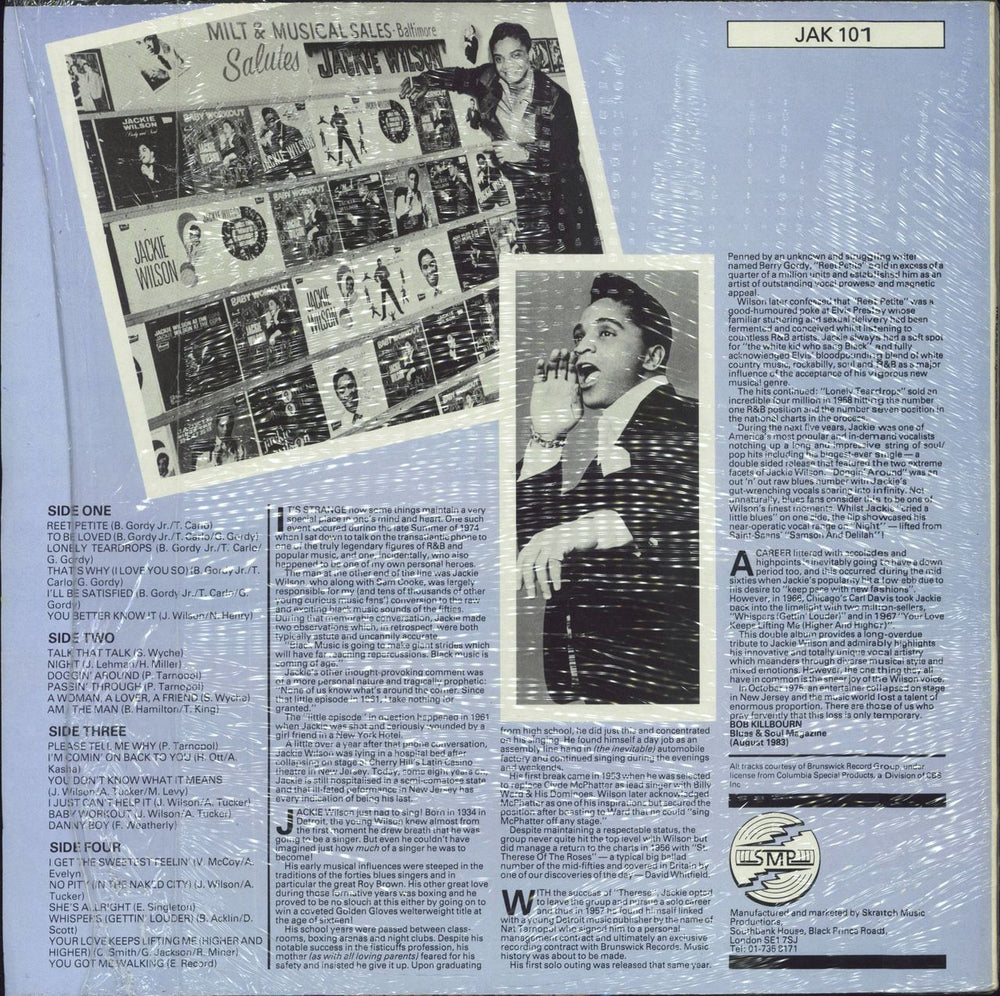 Jackie Wilson The Classic Jackie Wilson - shrink UK 2-LP vinyl record set (Double LP Album) 5013993510116