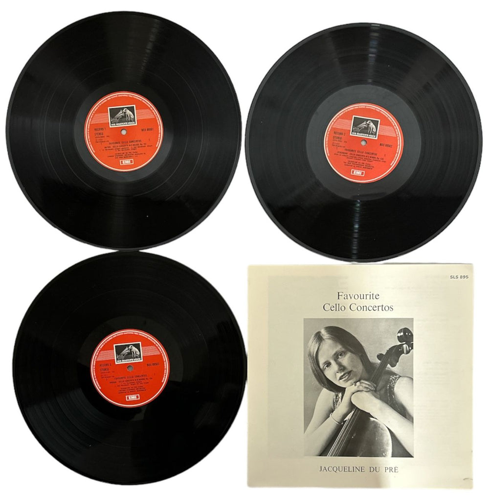 Jacqueline Du Pré Favourite Cello Concertos - EX UK 3-LP vinyl record set (Triple LP Album) J5C3LFA830619