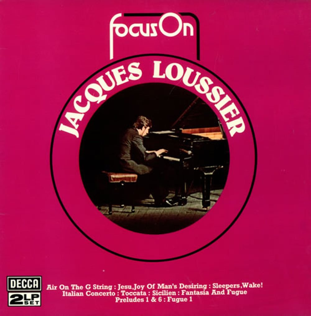 Jacques Loussier Focus On UK 2-LP vinyl record set (Double LP Album) FOS-R5/6