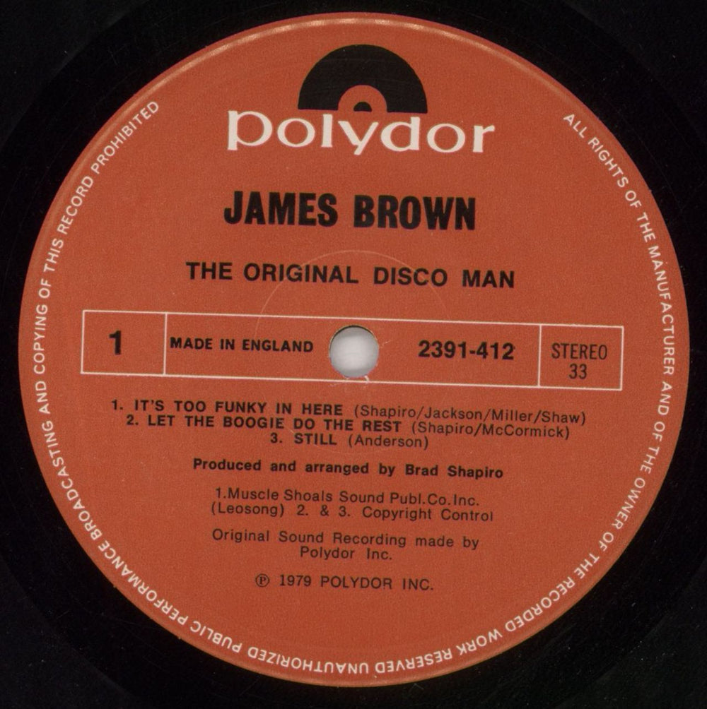 James Brown The Original Disco Man UK vinyl LP album (LP record) JMBLPTH497384