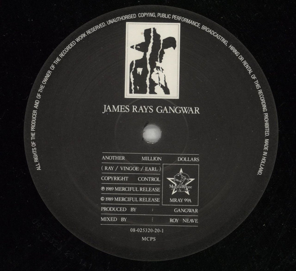 James Rays Gangwar/Performance Another Million Dollars Dutch 12" vinyl single (12 inch record / Maxi-single) JSY12AN277285