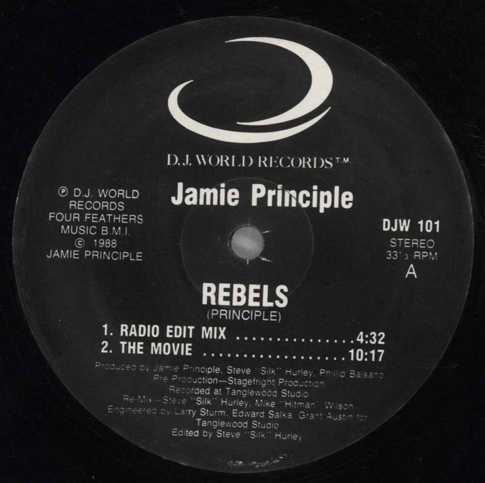 Jamie Principle Rebels US 12" vinyl single (12 inch record / Maxi-single) JEQ12RE857240